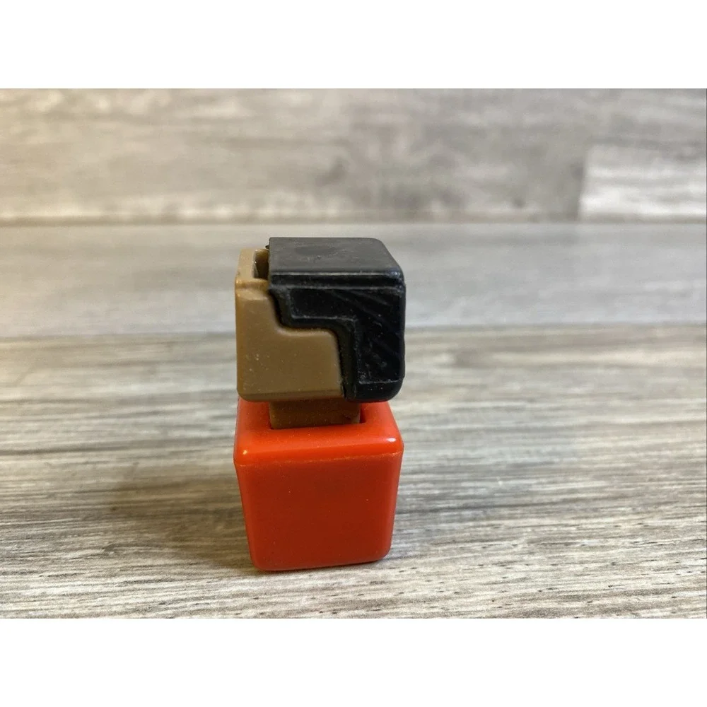 VTG Playskool‎ Familiar Places Friends Blockhead Figure 1970s African-American